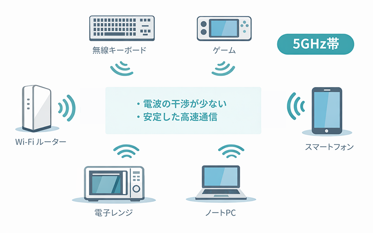 a（5GHz帯）がおすすめの場合