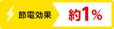 節電効果約 約1％