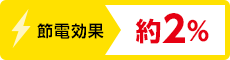 節電効果約 約2％