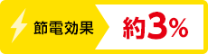 節電効果約 約3％