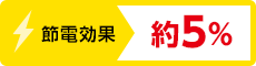 節電効果約 約5％