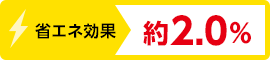 省エネ効果 約2％