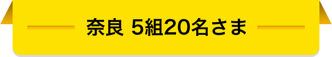 奈良 5組20名さま