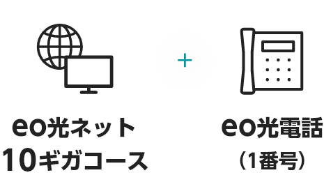 eo光ネット10ギガコース + eo光電話（1番号）