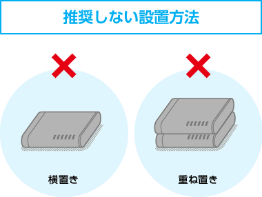 推奨しない設置方法